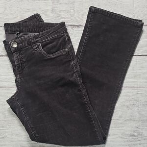 Kut From The Kloth Sz 6 Classic Black/charcoal Corduroy Straight Women's Jeans